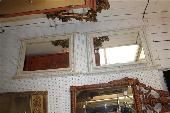 Pair white painted mirrors